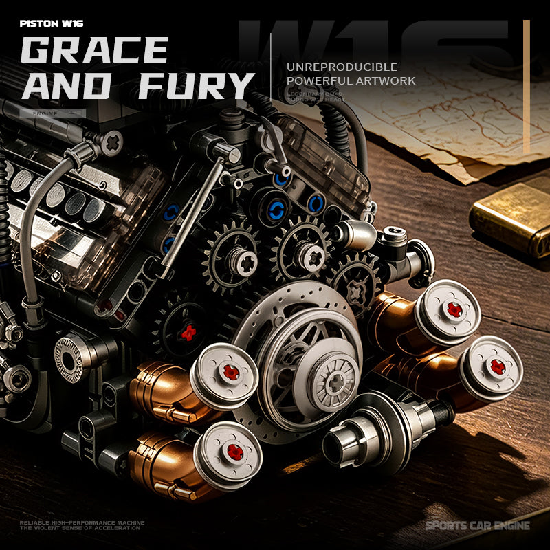 Forge Quad-Turbo W16 Engine