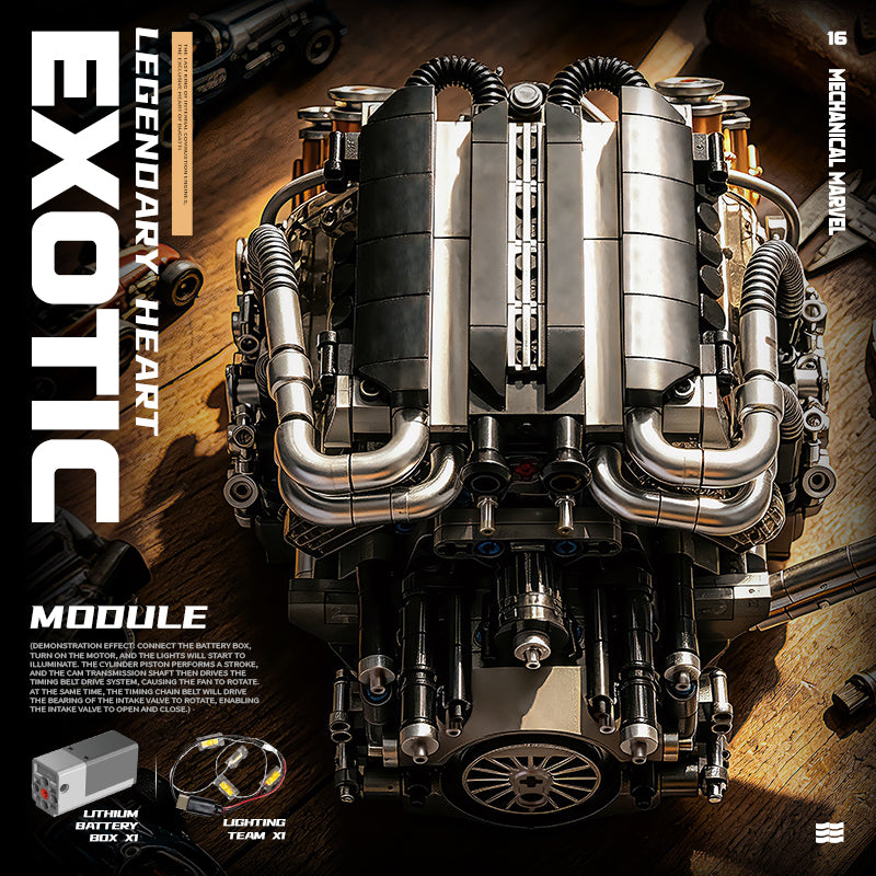 Forge Quad-Turbo W16 Engine
